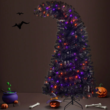 6FT Bendable Style Artificial Christmas Tree With 1,080 Lush Branch Tips & 300 LED Lights - Perfect For Halloween And Holiday Decorations
