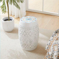 Elegant White 12-Inch Side Table For Versatile Home Decor