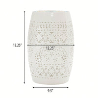 Elegant White 12-Inch Side Table For Versatile Home Decor