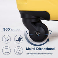 Lightweight 3-Piece ABS Luggage Set With Spinner Wheels, TSA Lock, And Dual Hooks - Green (20, 24", 28")"