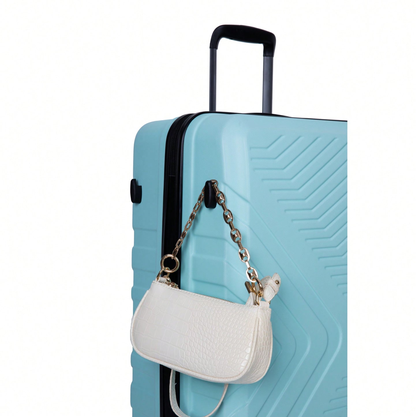 Lightweight 3-Piece ABS Luggage Set With Spinner Wheels, TSA Lock, And Dual Hooks - Green (20, 24", 28")"