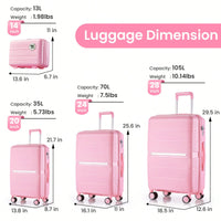 Versatile 4-Piece Lightweight Expandable Luggage Set (14/20/24/28) - Durable Travel Suitcases For Every Journey