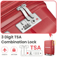 4-Piece Lightweight & Durable Expandable Luggage Set (14"/20"/24"/28") - Perfect For Travel And Adventure