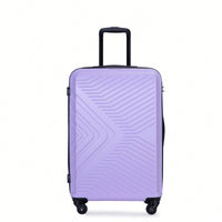 Lightweight 3-Piece ABS Luggage Set With Spinner Wheels, TSA Lock, And Hooks - Stylish Pink Suitcases (20"/24"/28")