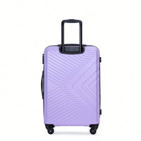 Lightweight 3-Piece ABS Luggage Set With Spinner Wheels, TSA Lock, And Hooks - Stylish Pink Suitcases (20"/24"/28")