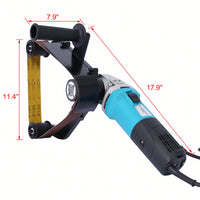 Stainless Steel Tube Belt Sander And Polisher - 110V 1300W Pipe Sander With Alumina Oxide Grinding And Polishing Tools