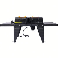Precision Electric Router Table For Woodworking Projects - Versatile Benchtop Tool In Sleek Black Finish