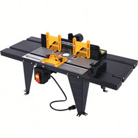 Precision Electric Router Table For Woodworking Projects - Versatile Benchtop Tool In Sleek Black Finish