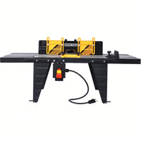Precision Electric Router Table For Woodworking Projects - Versatile Benchtop Tool In Sleek Black Finish