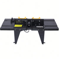 Precision Electric Router Table For Woodworking Projects - Versatile Benchtop Tool In Sleek Black Finish