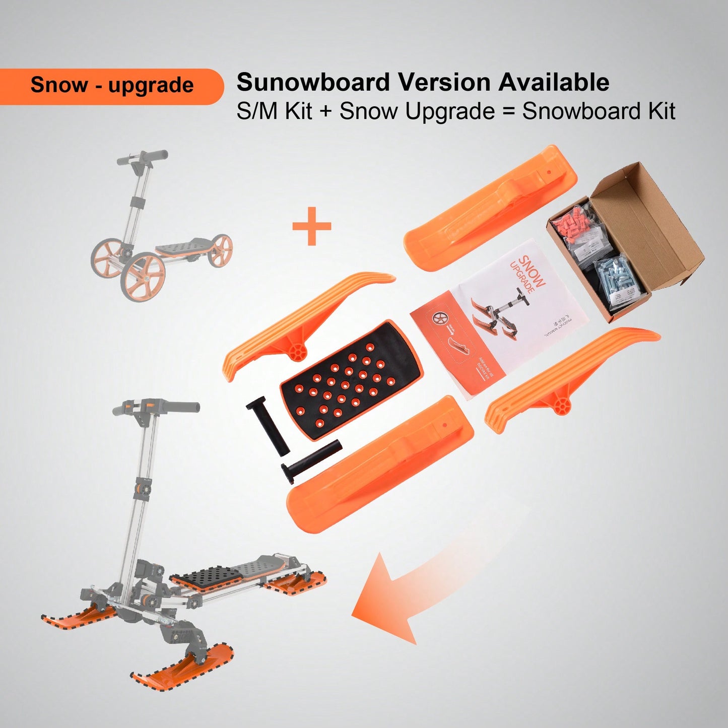 Ultimate Snow Upgrade Package For S-Kit, M-Kit, L-Kit, And Go-Kart – Enhance Your Winter Riding Experience