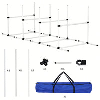 4 Pack Adjustable Dog Agility Hurdles With Carry Bag - Perfect For Indoor And Outdoor Training Jumping Courses