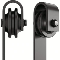 Heavy Duty 6.6FT Sliding Barn Door Hardware Kit for 24-36 Inch Doors with Adjustable Floor Guide and Smooth Operation
