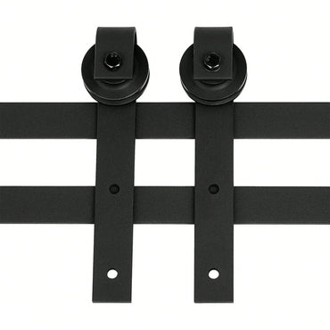 Heavy Duty 6.6FT Sliding Barn Door Hardware Kit for 24-36 Inch Doors with Adjustable Floor Guide and Smooth Operation