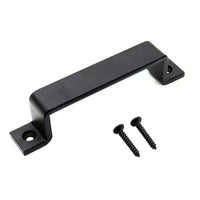 Heavy Duty 6.6FT Sliding Barn Door Hardware Kit for 24-36 Inch Doors with Adjustable Floor Guide and Smooth Operation