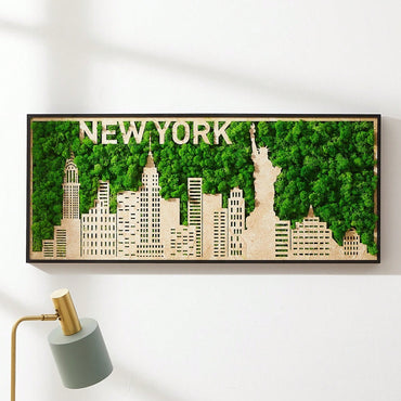 Stylish Metal Wall Art Featuring The Iconic New York City Skyline - Medium Size