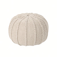 Cozy Handcrafted Knitted Pouf For Stylish Home Decor And Comfortable Seating