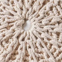 Cozy Handcrafted Knitted Pouf For Stylish Home Decor And Comfortable Seating