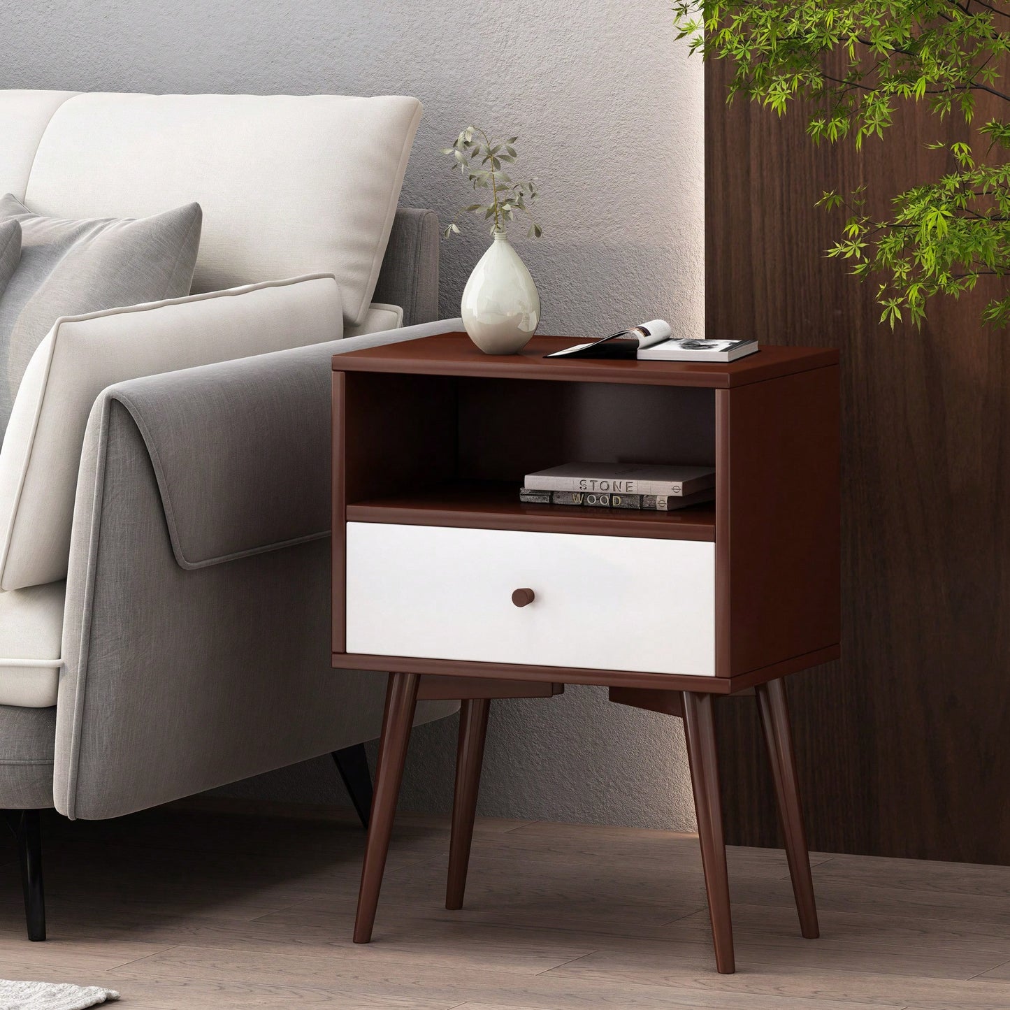 Elegant Modern Side Table For Living Room Or Bedroom - Stylish Accent Furniture Piece