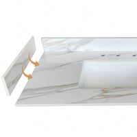22-Inch Carrara White Bathroom Vanity Top With 4-Inch Backsplash - Elegant Design With Natural Veins
