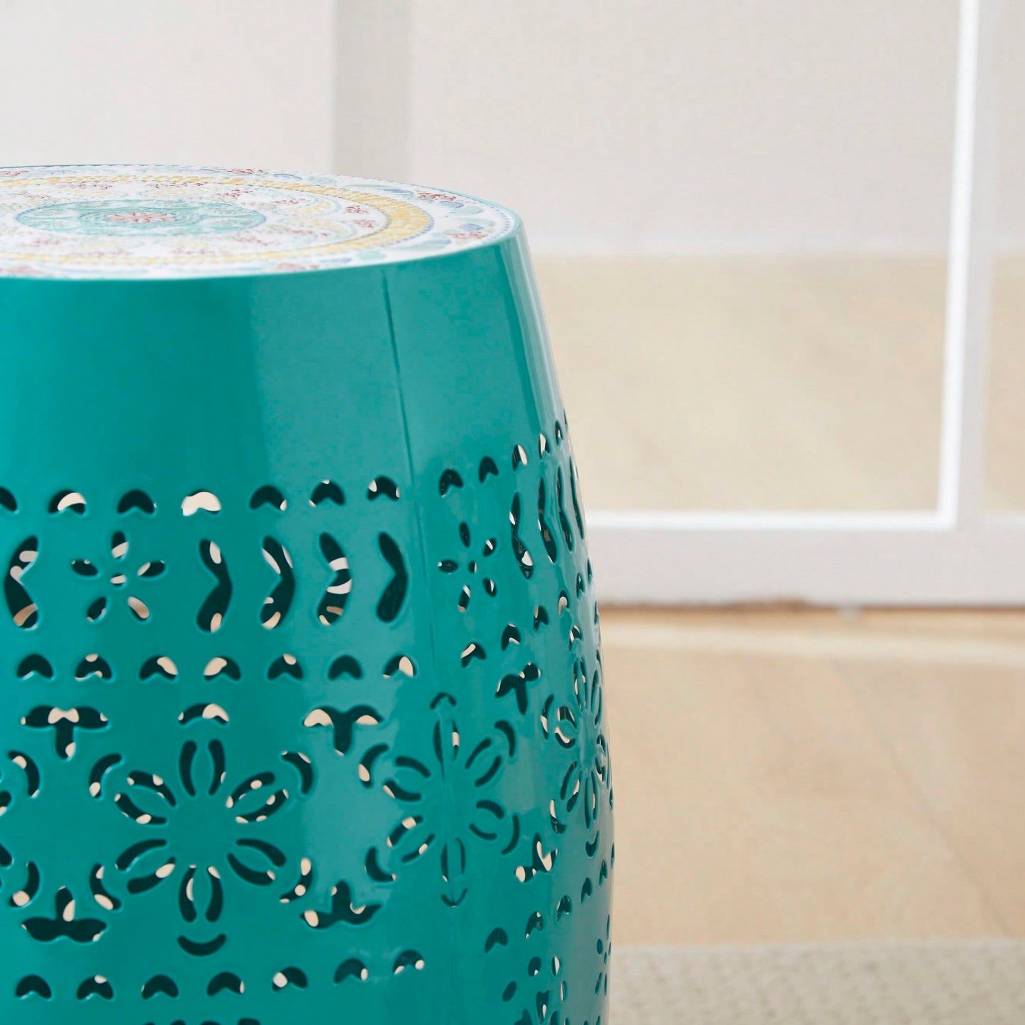 Stylish 12-Inch Teal Side Table For Modern Homes