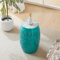 Stylish 12-Inch Teal Side Table For Modern Homes