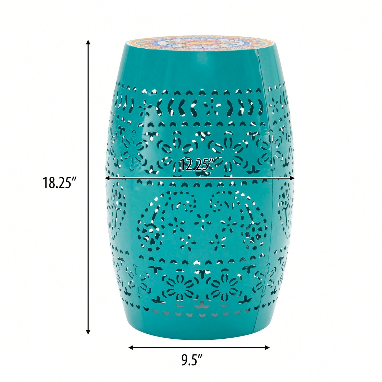 Teal 12-Inch Decorative Side Table - Stylish Accent Furniture For Any Room