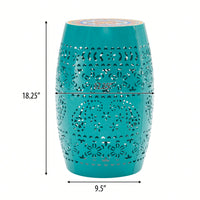 Teal 12-Inch Decorative Side Table - Stylish Accent Furniture For Any Room