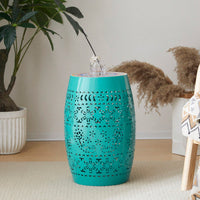 Teal 12-Inch Decorative Side Table - Stylish Accent Furniture For Any Room