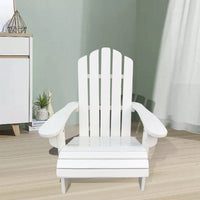 Charming White Wooden Adirondack Chair For Kids - Ideal For Indoor And Outdoor Relaxation