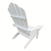 Charming White Wooden Adirondack Chair For Kids - Ideal For Indoor And Outdoor Relaxation