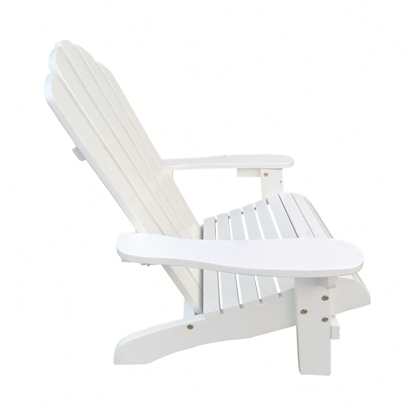 Charming White Wooden Adirondack Chair For Kids - Ideal For Indoor And Outdoor Relaxation