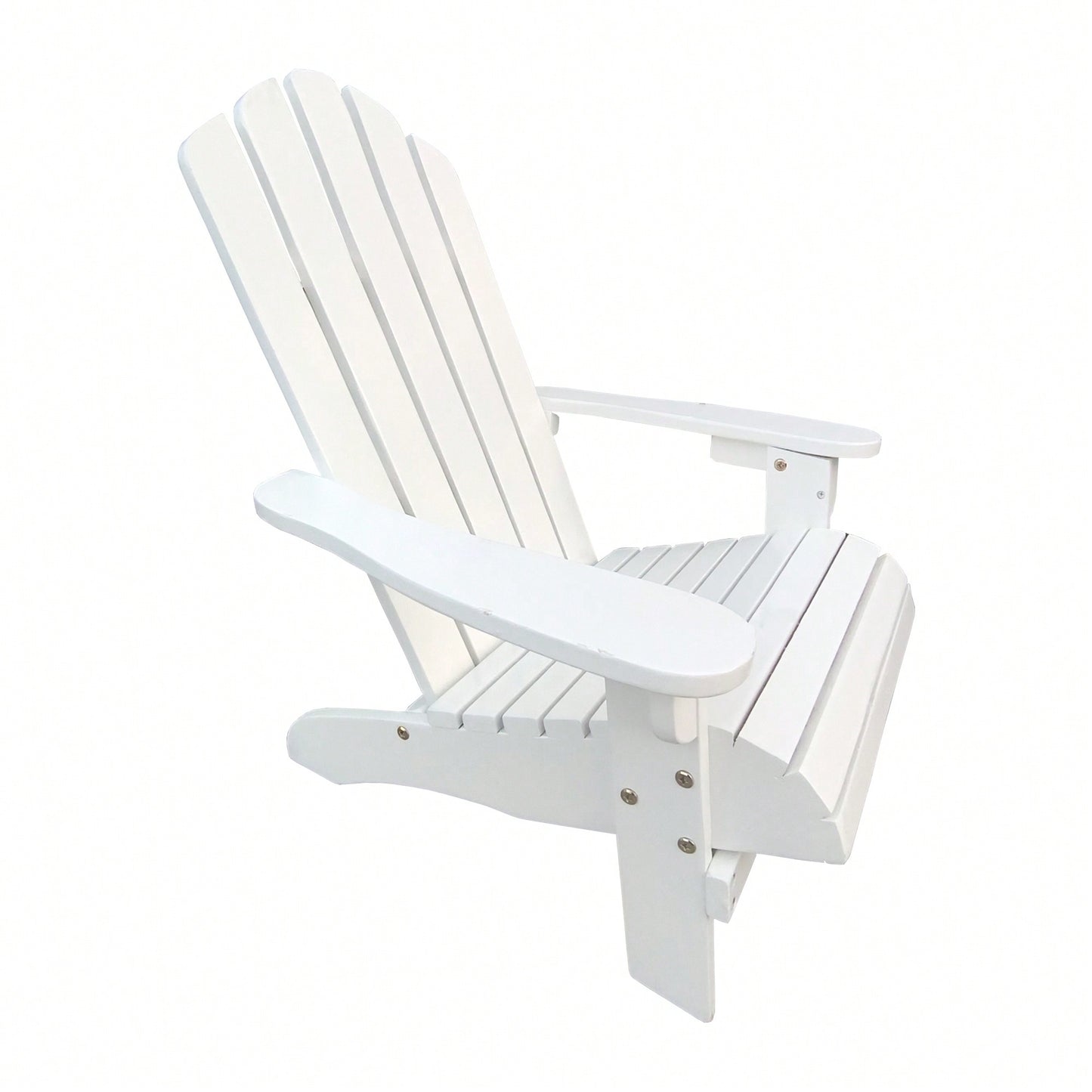 Charming White Wooden Adirondack Chair For Kids - Ideal For Indoor And Outdoor Relaxation