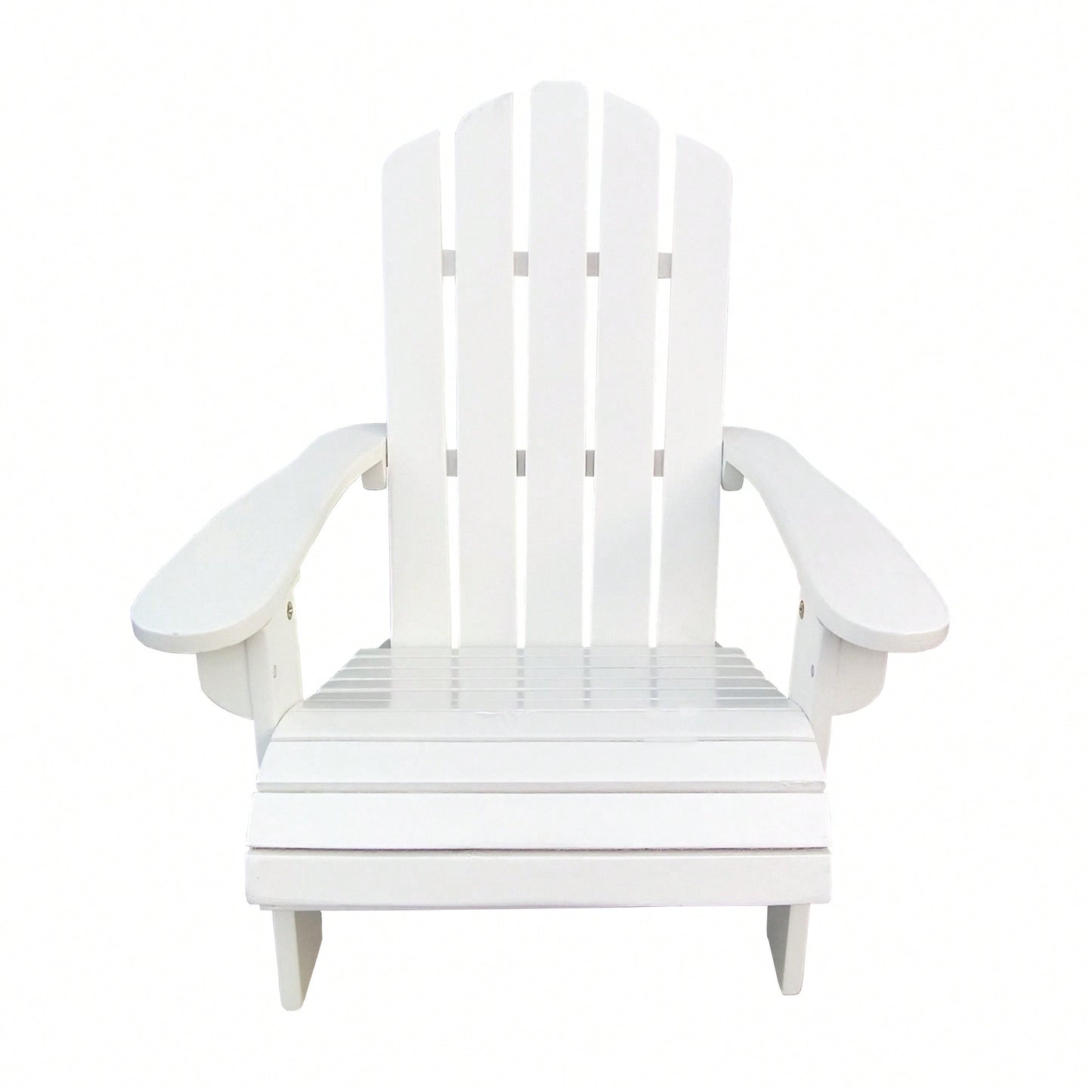 Charming White Wooden Adirondack Chair For Kids - Ideal For Indoor And Outdoor Relaxation