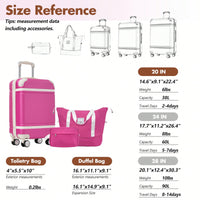 Stylish 20-Inch Hardshell Carry-On Luggage Set With Double Spinner Wheels And TSA Lock - Vintage White Travel Bag