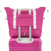 Stylish 20-Inch Hardshell Carry-On Luggage Set With Double Spinner Wheels And TSA Lock - Vintage White Travel Bag