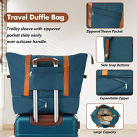 Stylish 20-Inch Hardshell Carry-On Luggage Set With Double Spinner Wheels And TSA Lock - Vintage White Travel Bag