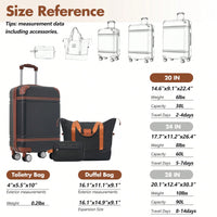 Stylish 20-Inch Hardshell Carry-On Luggage Set With Double Spinner Wheels And TSA Lock - Vintage White Travel Bag