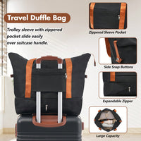 Stylish 20-Inch Hardshell Carry-On Luggage Set With Double Spinner Wheels And TSA Lock - Vintage White Travel Bag