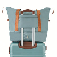 Stylish 20-Inch Hardshell Carry-On Luggage Set With Double Spinner Wheels And TSA Lock - Vintage White Travel Bag