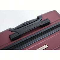 Lightweight 3-Piece ABS Luggage Set With Spinner Wheels, TSA Lock & Hooks - Gray (20/24/28)