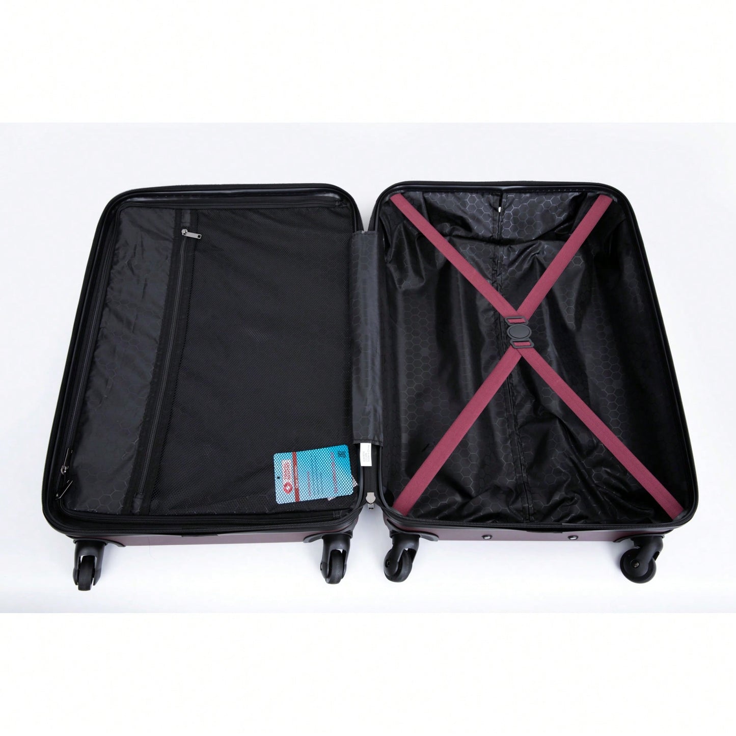 Lightweight 3-Piece ABS Luggage Set With Spinner Wheels, TSA Lock & Hooks - Gray (20/24/28)