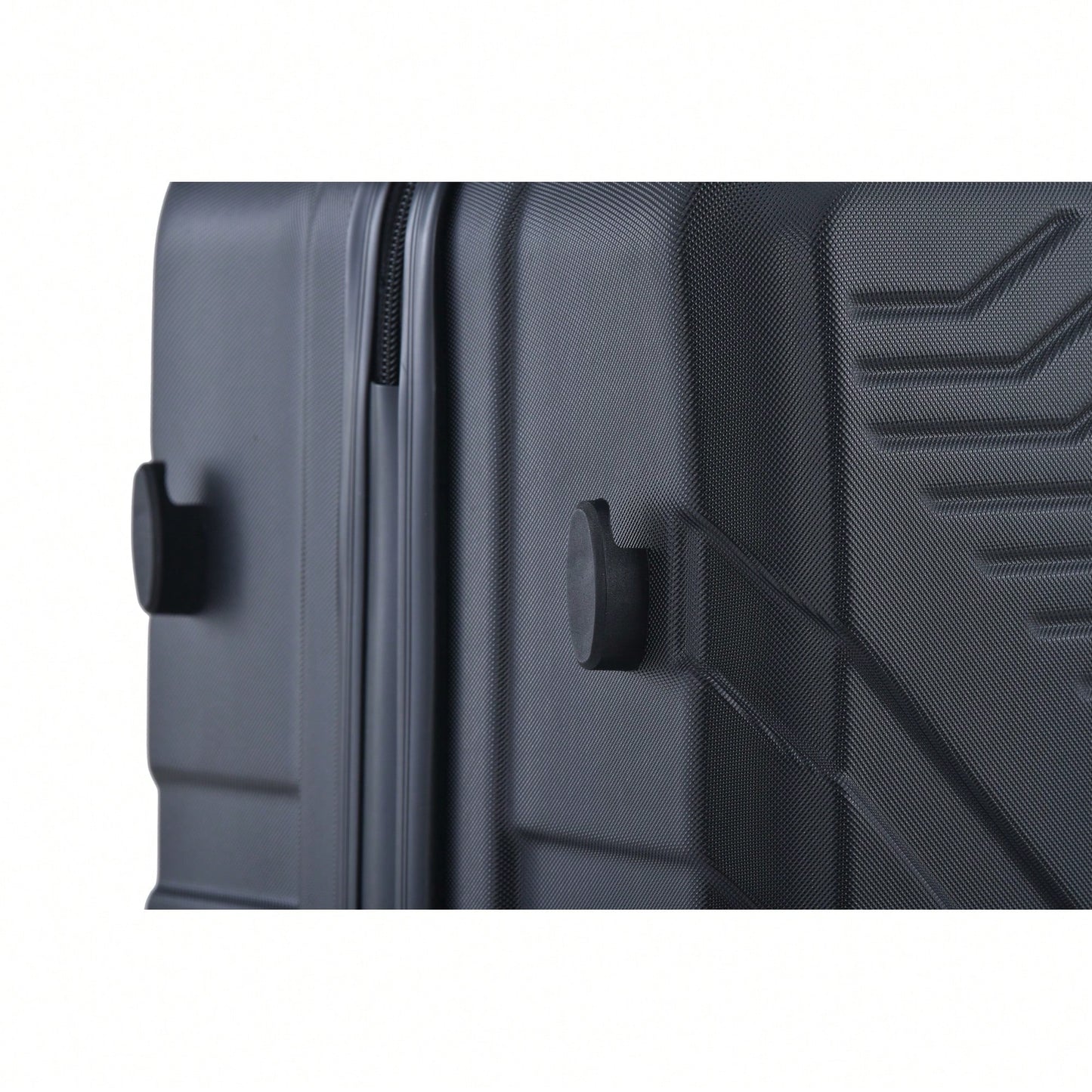 Lightweight 3-Piece ABS Luggage Set With Spinner Wheels, TSA Lock & Hooks - Gray (20/24/28)