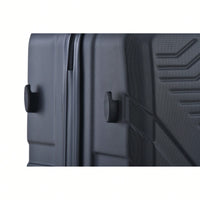 Lightweight 3-Piece ABS Luggage Set With Spinner Wheels, TSA Lock & Hooks - Gray (20/24/28)