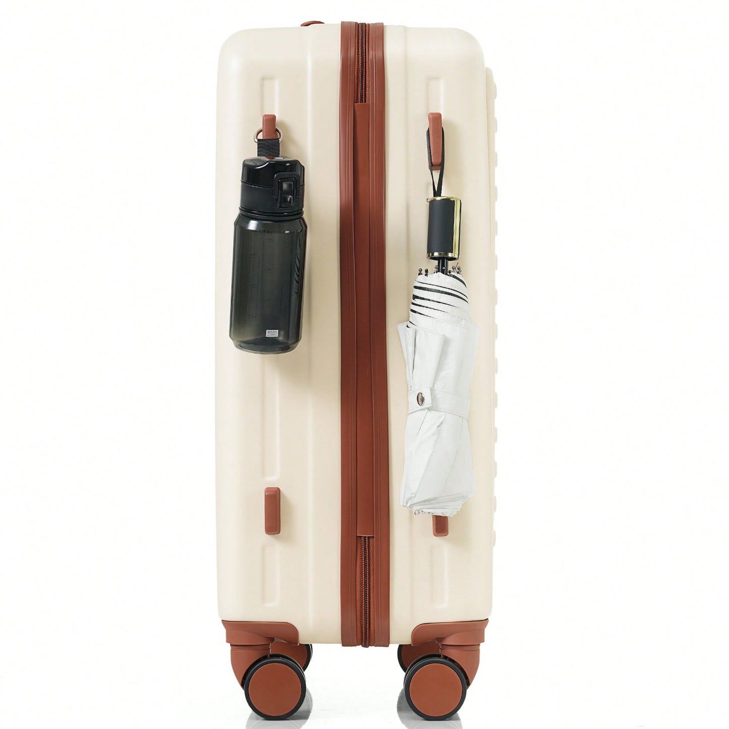 Light Blue 3-Piece Luggage Set with USB Port Airline Approved Carry-On Spinner Wheels 20 24 28 Inch Hard Shell