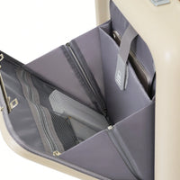 Light Blue 3-Piece Luggage Set with USB Port Airline Approved Carry-On Spinner Wheels 20 24 28 Inch Hard Shell