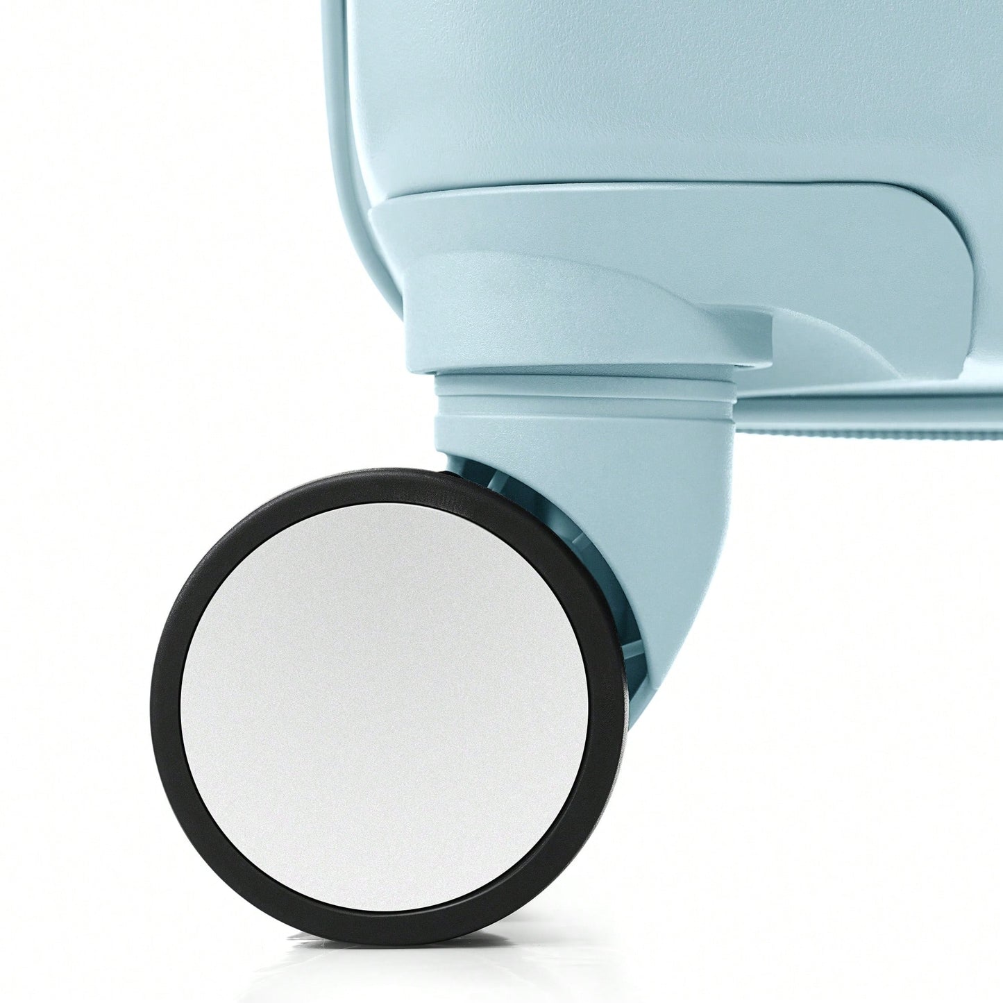 Light Blue 3-Piece Luggage Set with USB Port Airline Approved Carry-On Spinner Wheels 20 24 28 Inch Hard Shell