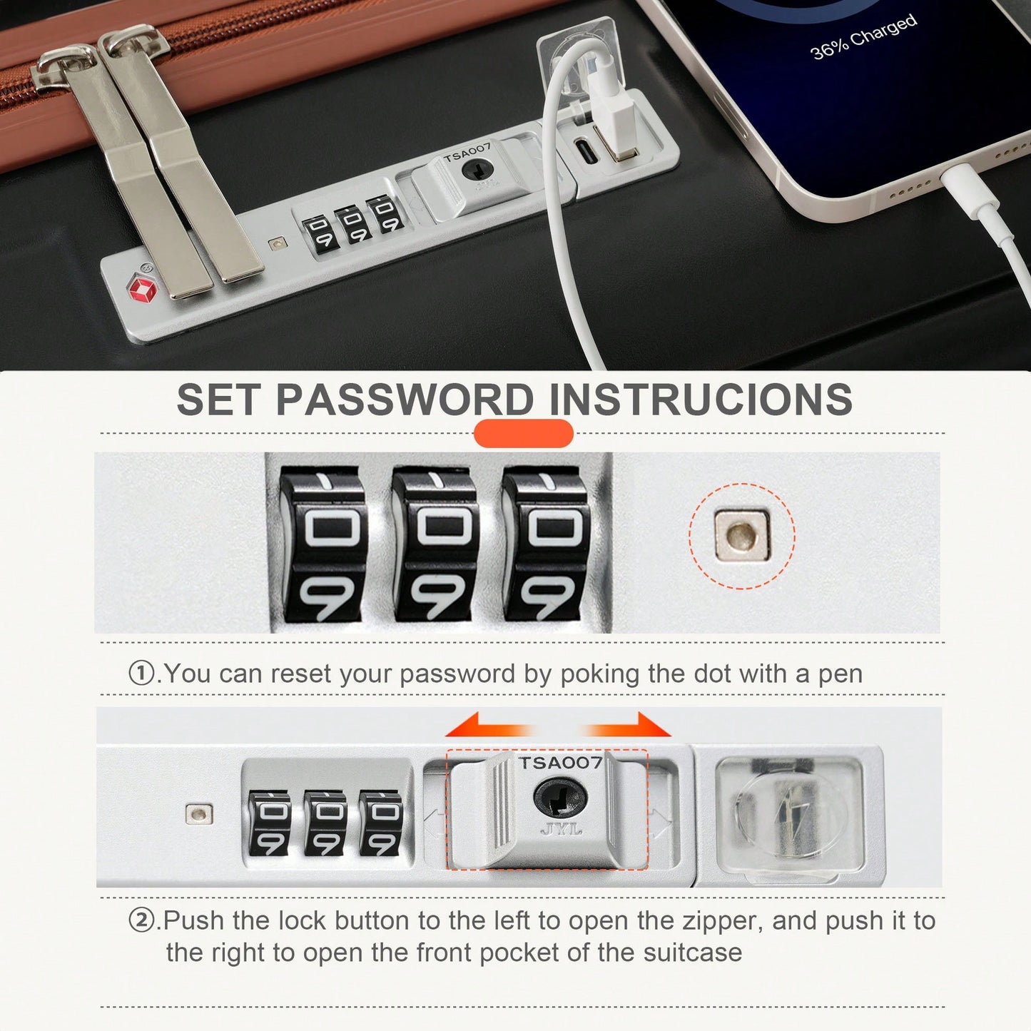 Light Blue 3-Piece Luggage Set with USB Port Airline Approved Carry-On Spinner Wheels 20 24 28 Inch Hard Shell