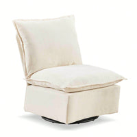 Detachable Chenille 360 Swivel Rocker Chair - Comfortable Single Sofa Lounge For Living Room & Bedroom