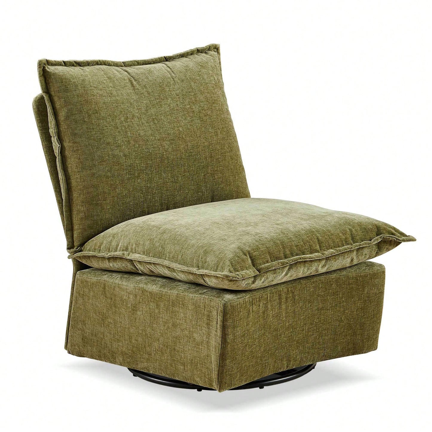 Detachable Chenille 360 Swivel Rocker Chair - Comfortable Single Sofa Lounge For Living Room & Bedroom